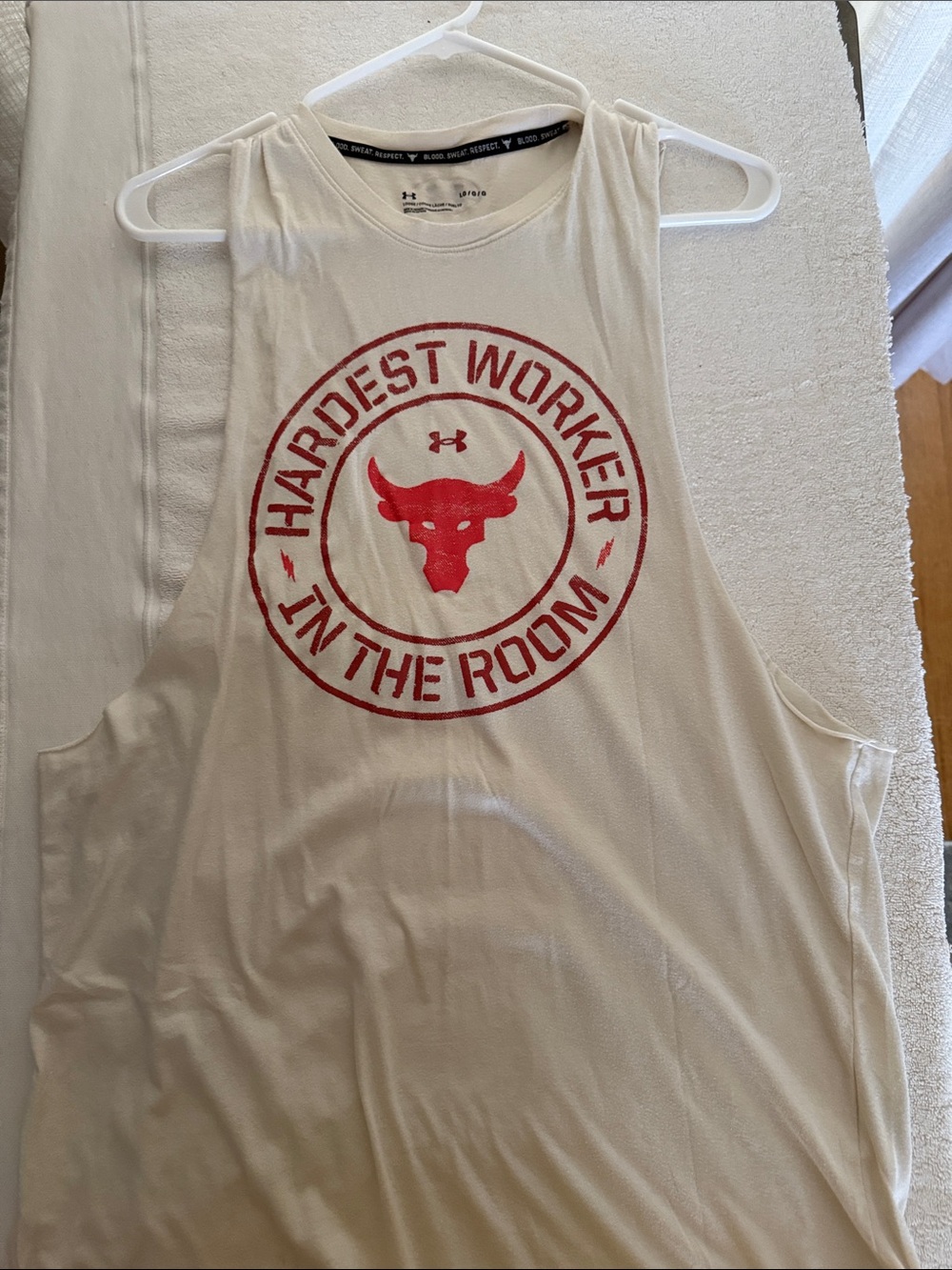 Under Armour White Sleeveless Tank with Red Bull Graphic